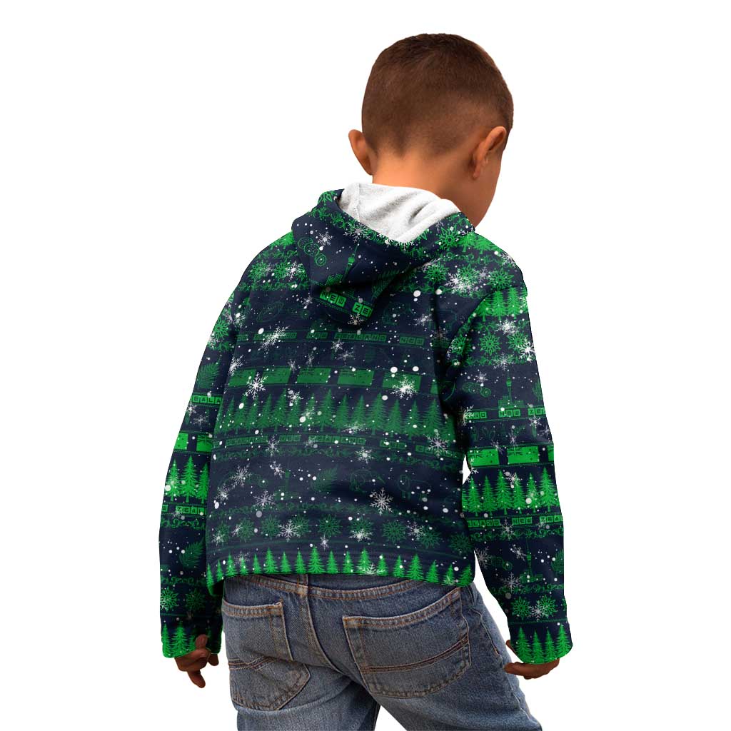 Merry Christmas New Zealand Kid Hoodie Xmas Travel Map - Aussie Hoodie