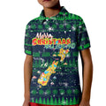 Merry Christmas New Zealand Kid Polo Shirt Xmas Travel Map - Aussie Hoodie