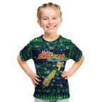 Merry Christmas New Zealand Kid T Shirt Xmas Travel Map - Aussie Hoodie