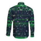Merry Christmas New Zealand Long Sleeve Button Shirt Xmas Travel Map - Aussie Hoodie