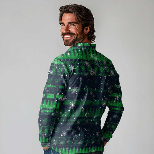 Merry Christmas New Zealand Long Sleeve Polo Shirt Xmas Travel Map - Aussie Hoodie