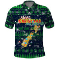 Merry Christmas New Zealand Polo Shirt Xmas Travel Map - Aussie Hoodie