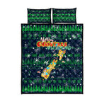Merry Christmas New Zealand Quilt Bed Set Xmas Travel Map - Aussie Hoodie