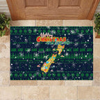 Merry Christmas New Zealand Rubber Doormat Xmas Travel Map - Aussie Hoodie