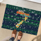 Merry Christmas New Zealand Rubber Doormat Xmas Travel Map - Aussie Hoodie