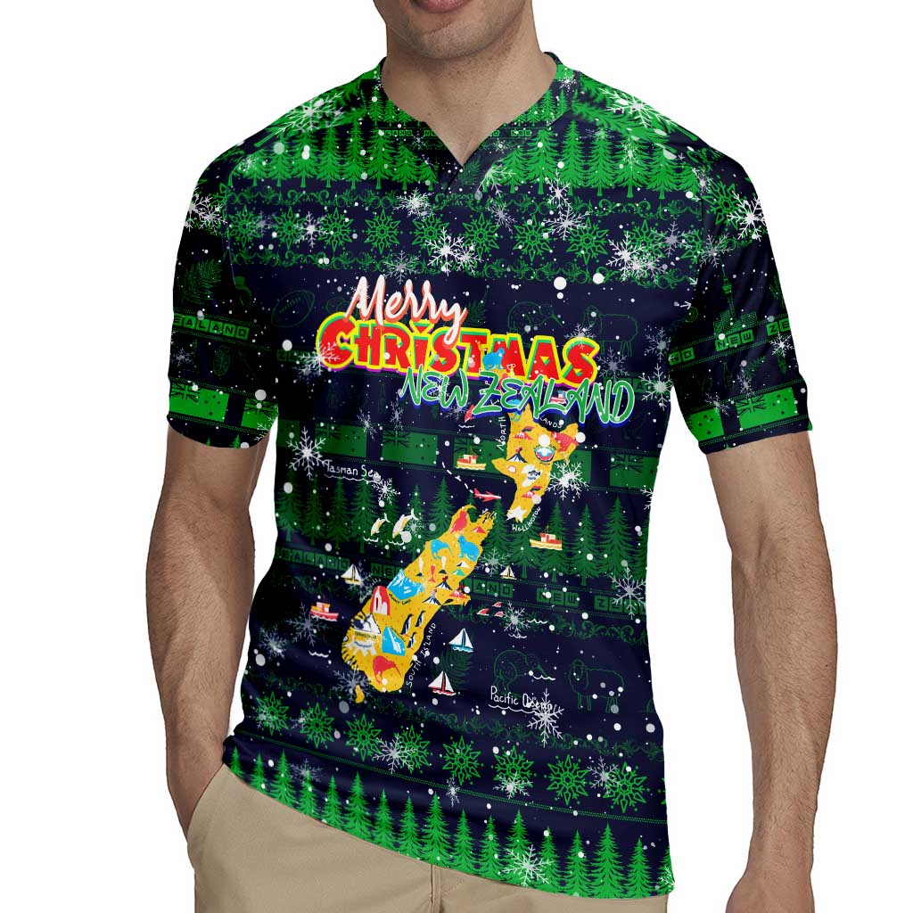 Merry Christmas New Zealand Rugby Jersey Xmas Travel Map - Aussie Hoodie