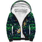 Merry Christmas New Zealand Sherpa Hoodie Xmas Travel Map - Aussie Hoodie