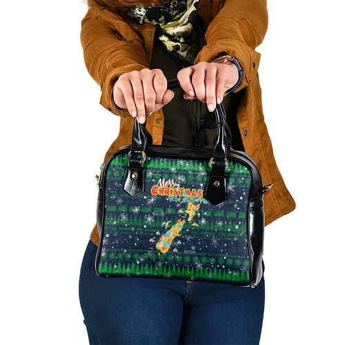 Merry Christmas New Zealand Shoulder Handbag Xmas Travel Map - Aussie Hoodie
