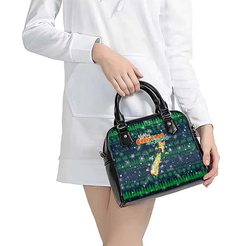 Merry Christmas New Zealand Shoulder Handbag Xmas Travel Map - Aussie Hoodie