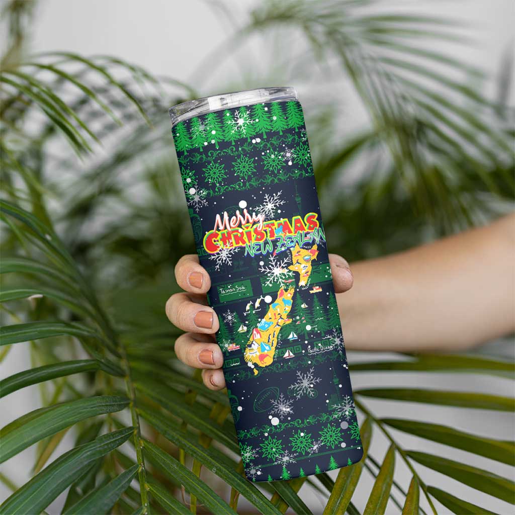Merry Christmas New Zealand Skinny Tumbler Xmas Travel Map - Aussie Hoodie