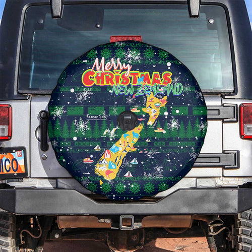 Merry Christmas New Zealand Spare Tire Cover Xmas Travel Map - Aussie Hoodie