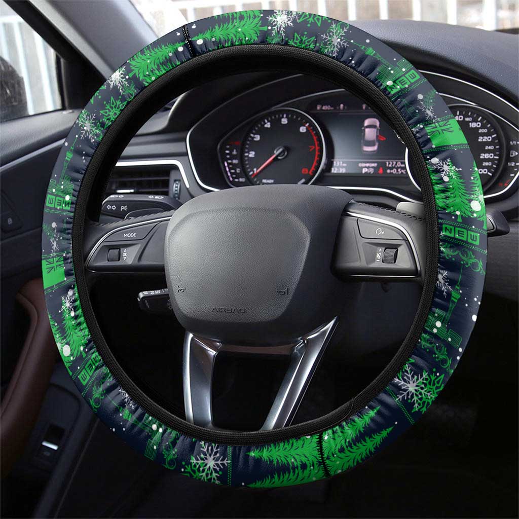 Merry Christmas New Zealand Steering Wheel Cover Xmas Travel Map - Aussie Hoodie