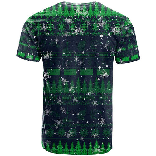 Merry Christmas New Zealand T Shirt Xmas Travel Map - Aussie Hoodie