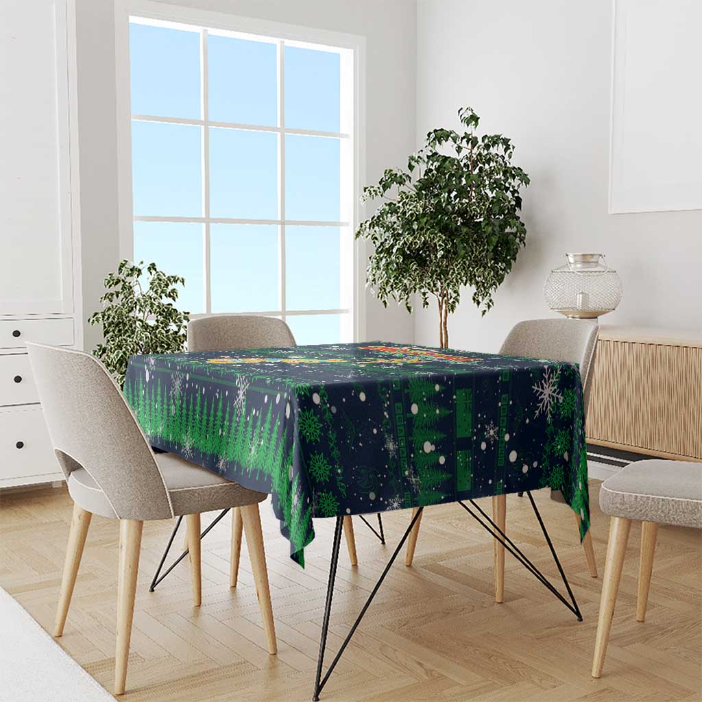 Merry Christmas New Zealand Tablecloth Xmas Travel Map - Aussie Hoodie