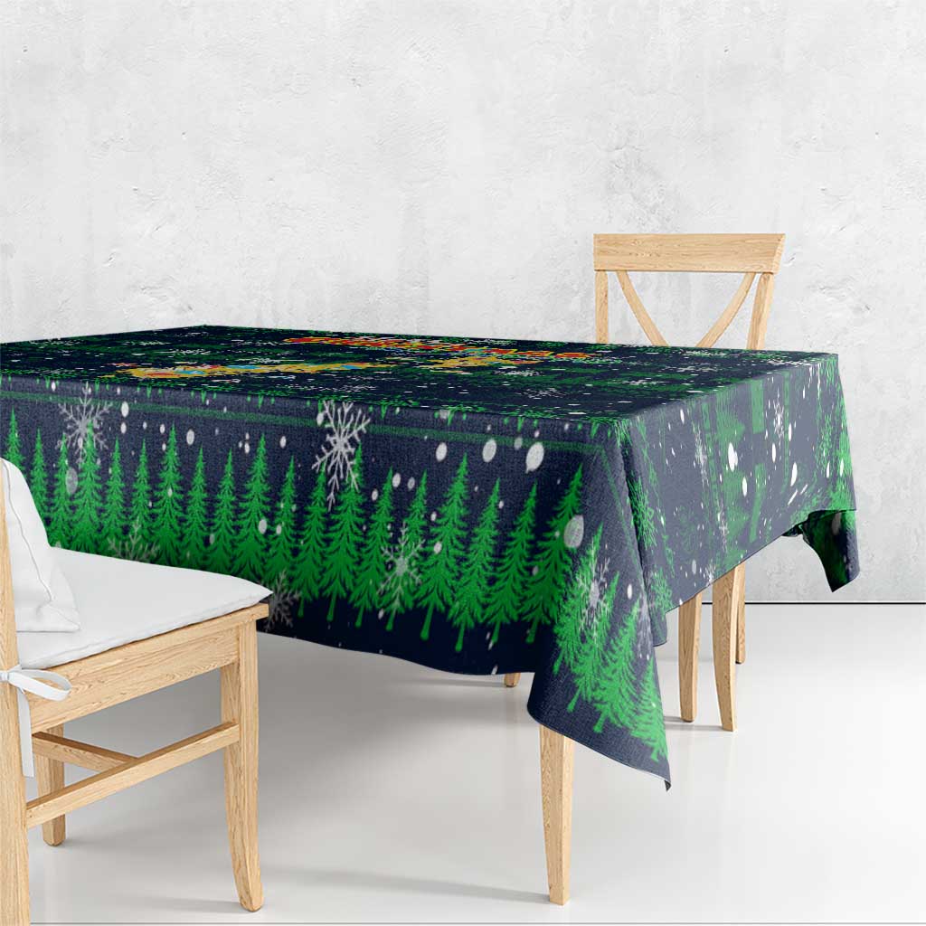 Merry Christmas New Zealand Tablecloth Xmas Travel Map - Aussie Hoodie