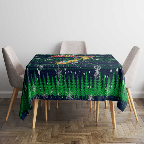 Merry Christmas New Zealand Tablecloth Xmas Travel Map - Aussie Hoodie