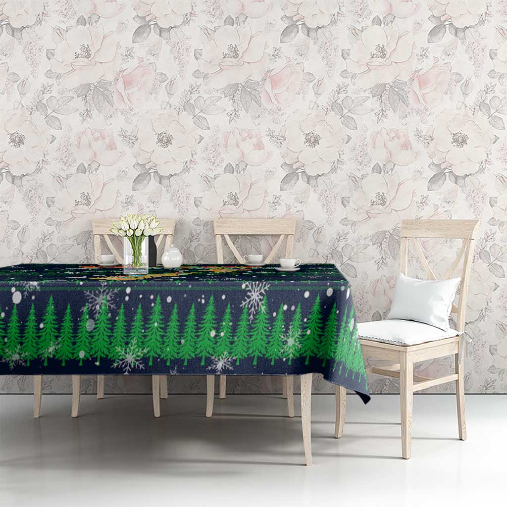 Merry Christmas New Zealand Tablecloth Xmas Travel Map - Aussie Hoodie