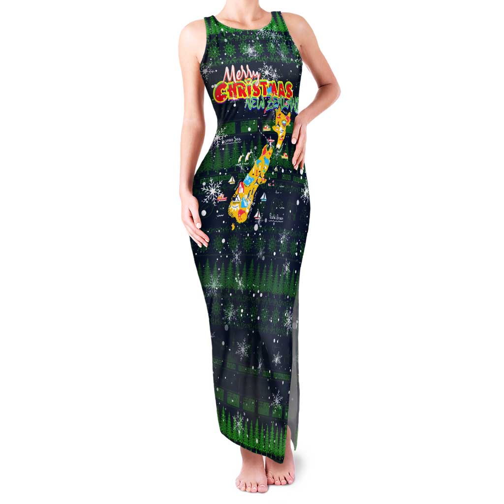 Merry Christmas New Zealand Tank Maxi Dress Xmas Travel Map - Aussie Hoodie