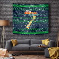 Merry Christmas New Zealand Tapestry Xmas Travel Map - Aussie Hoodie
