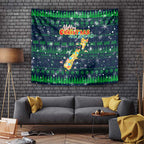Merry Christmas New Zealand Tapestry Xmas Travel Map - Aussie Hoodie