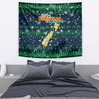 Merry Christmas New Zealand Tapestry Xmas Travel Map - Aussie Hoodie