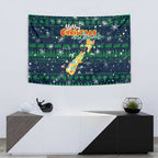 Merry Christmas New Zealand Tapestry Xmas Travel Map - Aussie Hoodie