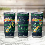 Merry Christmas New Zealand Tumbler Cup Xmas Travel Map - Aussie Hoodie