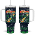 Merry Christmas New Zealand Tumbler With Handle Xmas Travel Map - Aussie Hoodie