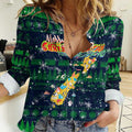 Merry Christmas New Zealand Women Casual Shirt Xmas Travel Map - Aussie Hoodie