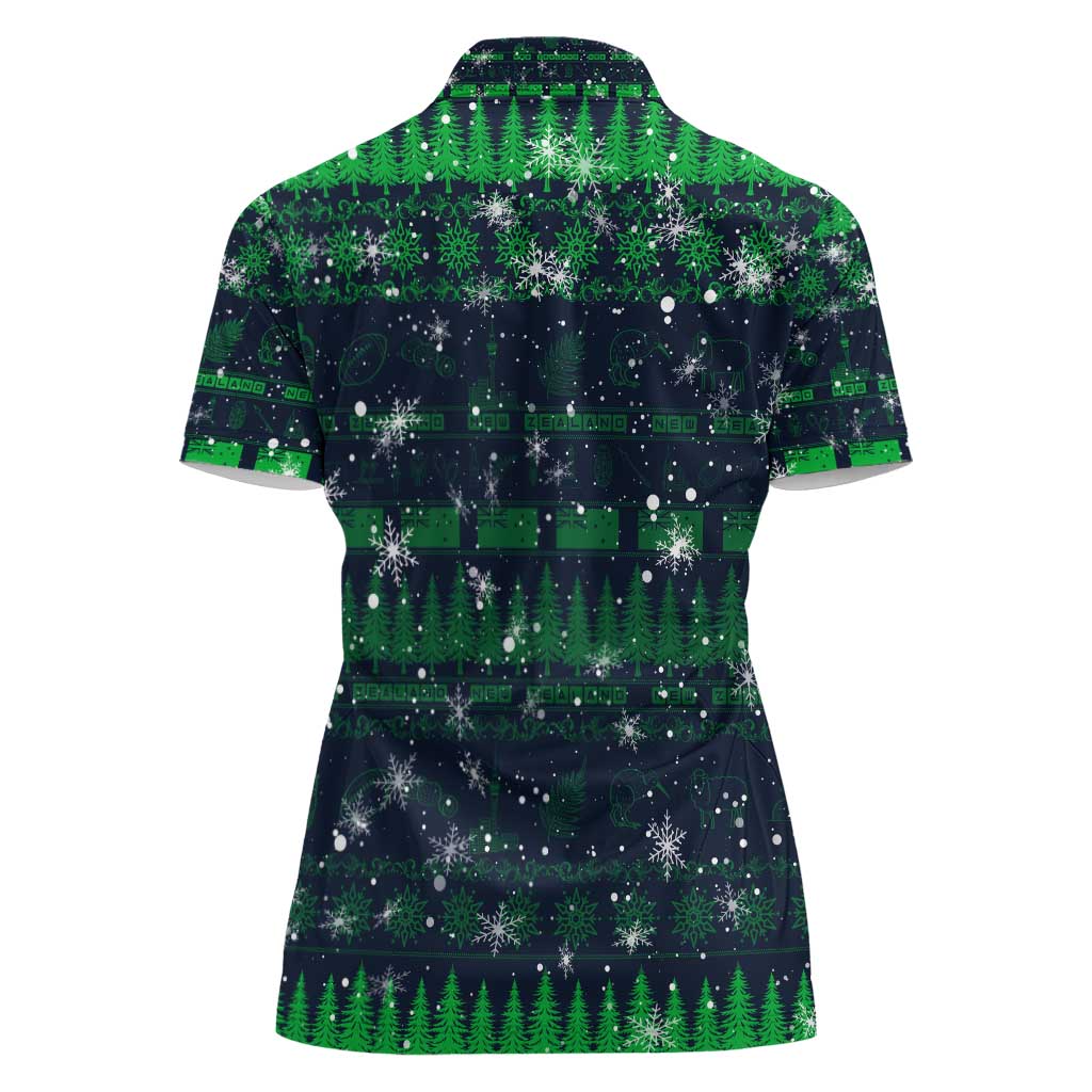 Merry Christmas New Zealand Women Polo Shirt Xmas Travel Map - Aussie Hoodie