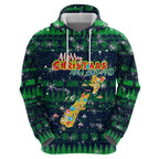 Merry Christmas New Zealand Zip Hoodie Xmas Travel Map - Aussie Hoodie