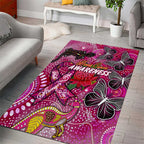 Breast Cancer Awareness Aboriginal Area Rug Australian Pink Out