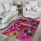 Breast Cancer Awareness Aboriginal Area Rug Australian Pink Out
