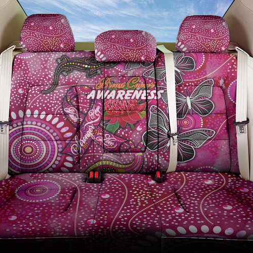 Breast Cancer Awareness Aboriginal Back Car Seat Cover Australian Pink Out