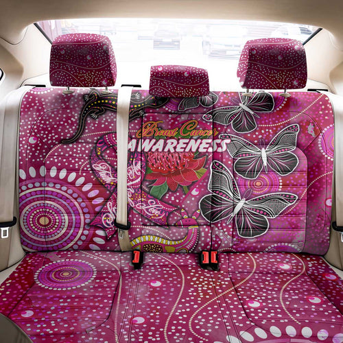 Breast Cancer Awareness Aboriginal Back Car Seat Cover Australian Pink Out