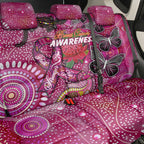 Breast Cancer Awareness Aboriginal Back Car Seat Cover Australian Pink Out