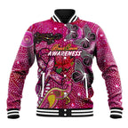 Breast Cancer Awareness Aboriginal Baseball Jacket Australian Pink Out