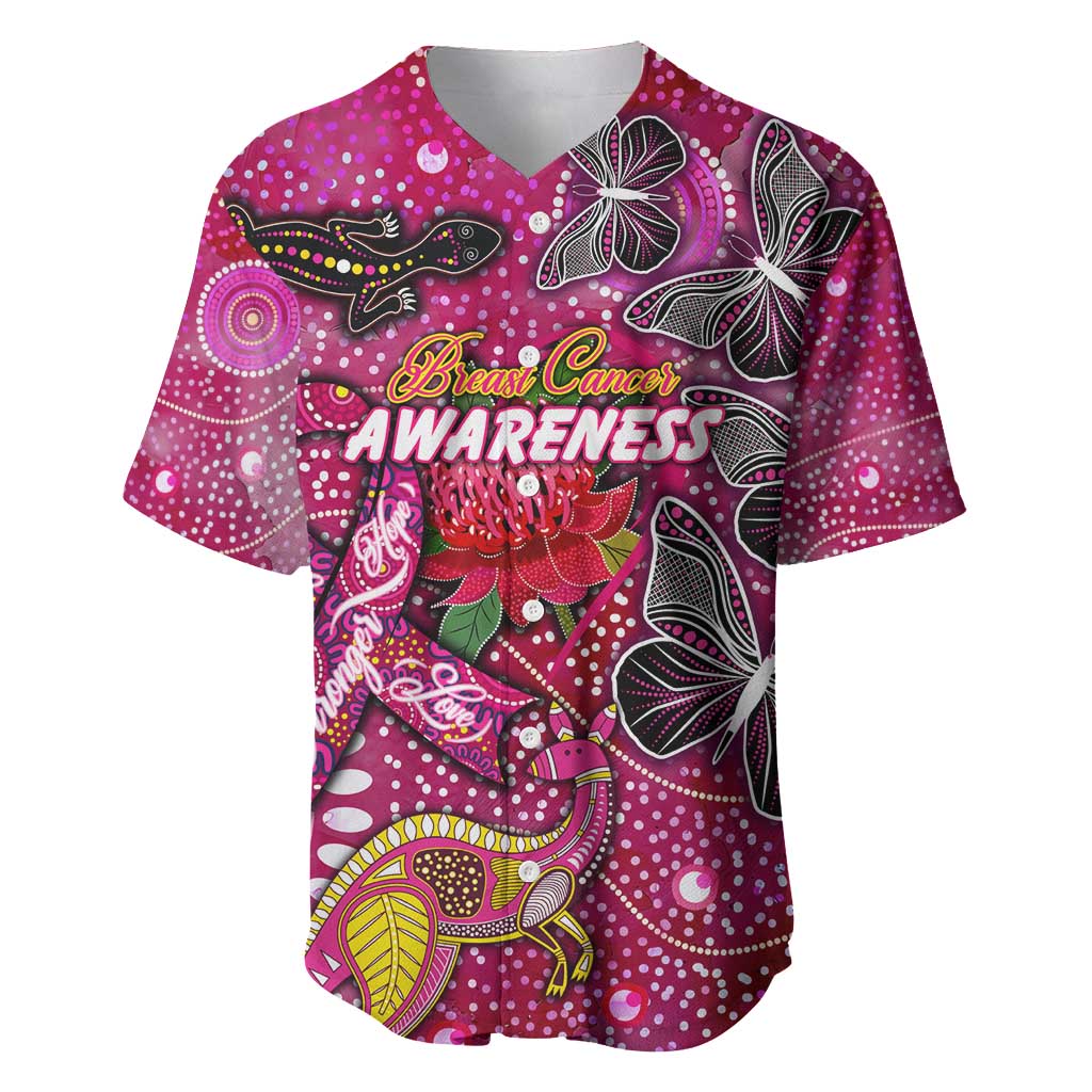 Breast Cancer Awareness Aboriginal Baseball Jersey Australian Pink Out