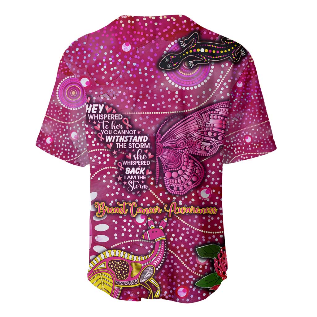 Breast Cancer Awareness Aboriginal Baseball Jersey Australian Pink Out