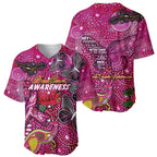 Breast Cancer Awareness Aboriginal Baseball Jersey Australian Pink Out