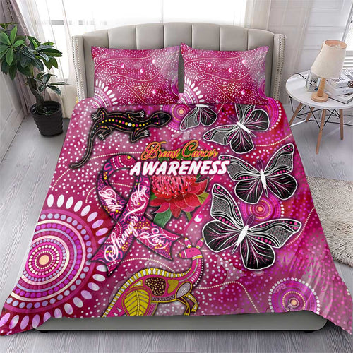 Breast Cancer Awareness Aboriginal Bedding Set Australian Pink Out