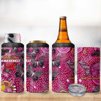 Breast Cancer Awareness Aboriginal 4 in 1 Can Cooler Tumbler Australian Pink Out