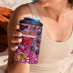 Breast Cancer Awareness Aboriginal 4 in 1 Can Cooler Tumbler Australian Pink Out