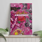 Breast Cancer Awareness Aboriginal Canvas Wall Art Australian Pink Out