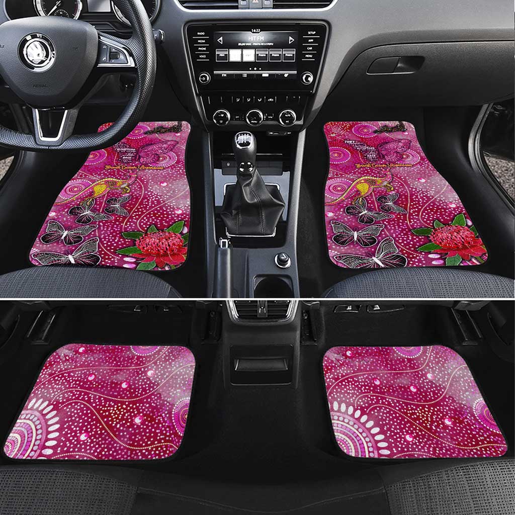 Breast Cancer Awareness Aboriginal Car Mats Australian Pink Out