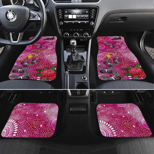 Breast Cancer Awareness Aboriginal Car Mats Australian Pink Out