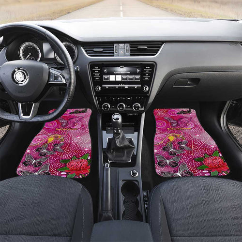 Breast Cancer Awareness Aboriginal Car Mats Australian Pink Out