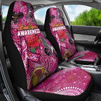 Breast Cancer Awareness Aboriginal Car Seat Cover Australian Pink Out
