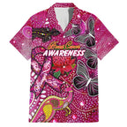 Breast Cancer Awareness Aboriginal Family Matching Long Sleeve Bodycon Dress and Hawaiian Shirt Australian Pink Out