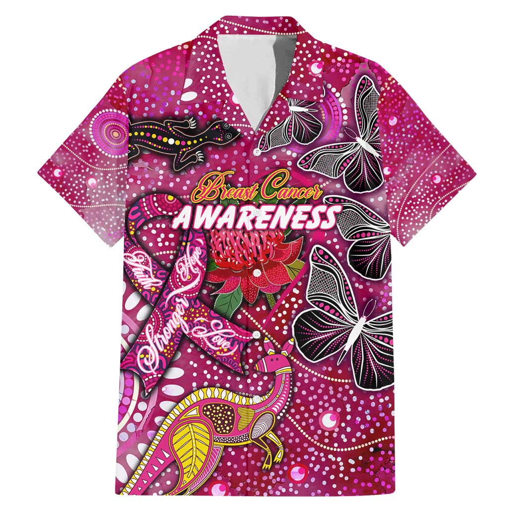 Breast Cancer Awareness Aboriginal Family Matching Mermaid Dress and Hawaiian Shirt Australian Pink Out